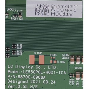 T-CON PARA TV LG OLED EVO / NUMERO DE PARTE 6894F / 6871L-6894F / 6870C-0908A / LE650PQL(HQ)(D1) / PANEL AC650AQL CQA1_RS / MODELO OLED65C2PUA / OLED65C2PUA.DUSQLJR